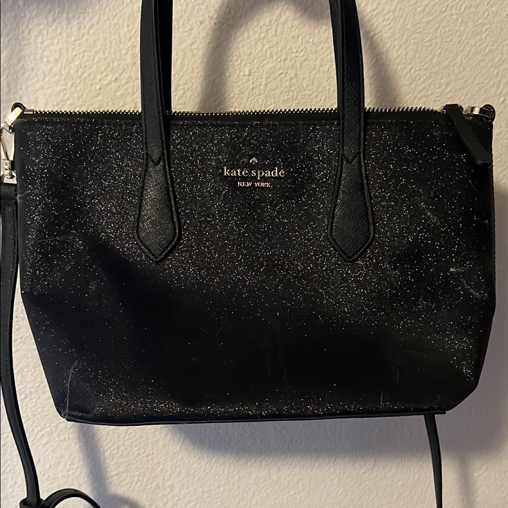 Kate Spade Black Glitter Small / Medium  Bag